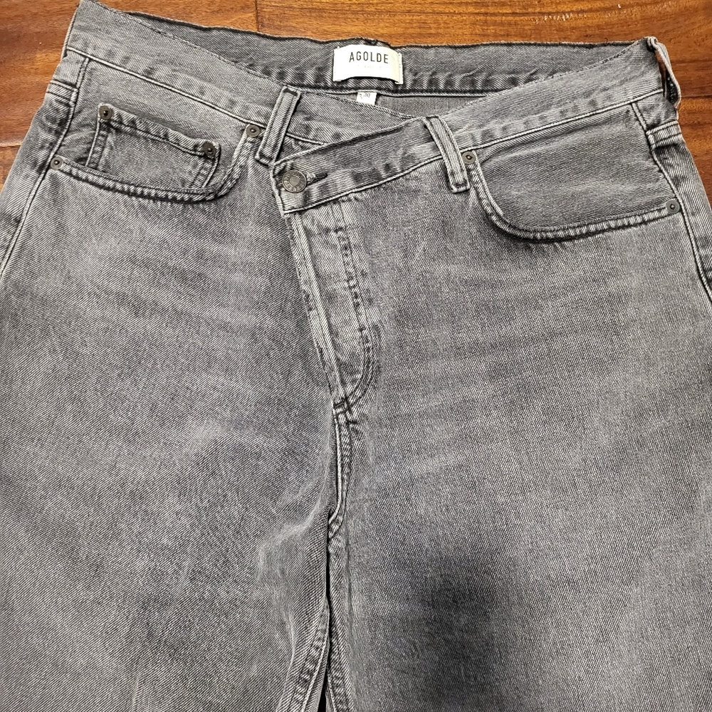 Agolde criss cross grey black denim New no tags